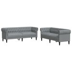 vidaXL Ensemble de canapés 2 Pièces gris clair tissu