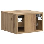vidaXL Cabinet de chevet mural 2 pc Chêne artisanal 33 x 34 5 x 20 cm