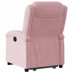 vidaXL Fauteuil inclinable Rose Velours