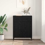 vidaXL Buffet Chêne noir 34 x 69.5 x 90 cm Bois d'ingénierie