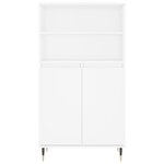 vidaXL Buffet haut Blanc 60x36x110 cm Bois d'ingénierie