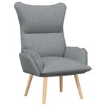 vidaXL fauteuil Gris clair 69 x 74 x 93 cm Tissu et Contreplaqué
