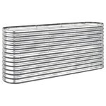 vidaXL Lit surélevé de jardin Acier enduit de poudre Argenté