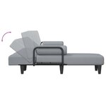 vidaXL Canapé-lit en forme de L gris clair 260x140x70 cm tissu