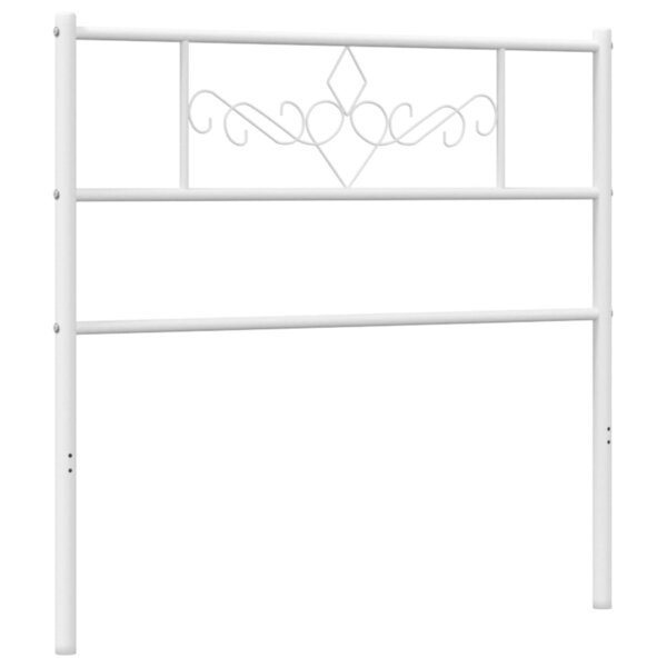 vidaXL Tête de lit métal blanc 90 cm