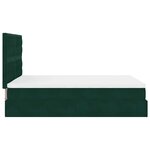 vidaXL Cadre de lit ottoman avec matelas vert foncé 140x200 cm velours