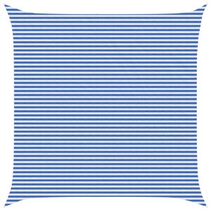 vidaXL Voile d'ombre Bleu et Blanc 7 x 7 m HDPE