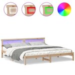 vidaXL Cadre de lit Marron 200 x 200 cm Bois massif en pin