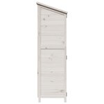 vidaXL Abri de jardin Blanc 106 5 x 56 x 176 cm Bois de Sapin Massif