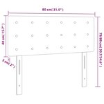 vidaXL Tête de lit à LED Marron Foncé 80x5x78/88 cm Tissu