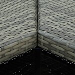 vidaXL Ensemble de bar de jardin 4 Pièces et coussins Résine tressée Gris