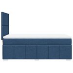 vidaXL Sommier à lattes de lit avec matelas Bleu 80x200 cm Tissu