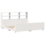 vidaXL Lit bibliothèque sans matelas blanc 180x200 cm bois massif