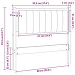 vidaXL Tête de lit capitonnée avec tête de lit Marron 90 cm Pin massif