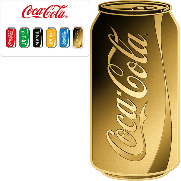 Pièce de monnaie en Or 3000 Francs g 0.031 (1/1000 oz) Millésime Gold Gift COCA COLA CAN 1/1000