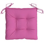 vidaXL Coussins de chaise lot de 6 rose 40x40x7 cm tissu