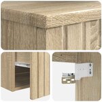 vidaXL Meuble de lavabo mural Chêne Sonoma 49 x 44 5 x 65 5 cm