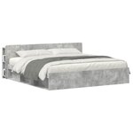 vidaXL Cabinet de Tête de Lit Gris béton Bois d'ingénierie