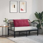 vidaXL Coussin de Dos Bordeaux 100 x 50 cm Tissu en velours côtelé