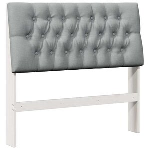 vidaXL Tête de lit capitonnée Gris clair 100 cm Pin massif