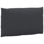 vidaXL Coussins de palette lot de 2 noir tissu oxford