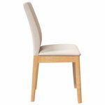 vidaXL Chaises à manger coussins 2 Pièces bois massif caoutchouc