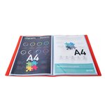 Protège-documents En Polypropylène Souple Opak 200 Vues - A4 - Rouge - X 8 - Exacompta
