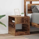 vidaXL Table d'appoint 2 Pièces Bois ancien 40 5 x 40 x 45 cm