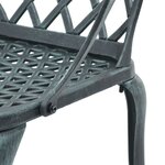 vidaXL Chaises de jardin lot de 2 vert aluminium coulé