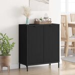 vidaXL Buffet Noir 69 5 x 33 x 82 cm Bois d'ingénierie
