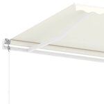 vidaXL Auvent automatique avec capteur de vent et LED 400x300 cm Crème
