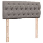 vidaXL Sommier à lattes de lit avec matelas taupe 120x190 cm tissu
