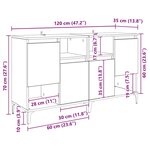 vidaXL Buffets 2 Pièces Bois Ancien 60 x 35 x 70 cm Bois d'ingénierie