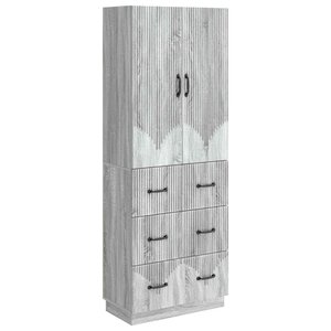 vidaXL Ensemble de Meubles 2 Pièces Sonoma gris 66 x 34 5 x 87 cm