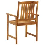 Vidaxl chaises de jardin avec coussins 2 pièces bois d'acacia massif