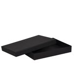 Boîte plate luxe noir mat couvercle cloche 20.8 x 14.8 x 2.6
