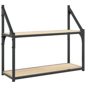 vidaXL Étagère murale à 2 niveaux Chêne Sonoma 60 x 21 x 51 cm Bois d'ingénierie
