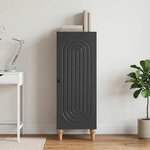 vidaXL Buffet Noir 33 x 34 5 x 90 cm Bois d'ingénierie