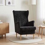 vidaXL Fauteuil Noir ARES