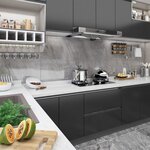 vidaXL Films autoadhésifs pour meubles 2 Pièces Noir 500x90 cm PVC