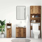 vidaXL Armoire lavabo de salle de bain vieux bois 60x33x60 cm