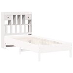 vidaXL Tête de lit avec rangement blanc 75 cm bois massif de pin