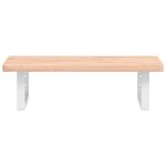 vidaXL Étagère de vasque murale acier et bois massif de hêtre