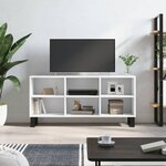 vidaXL Meuble TV blanc 103 5x30x50 cm bois d'ingénierie