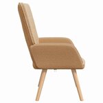 vidaXL Fauteuil relaxant Beige 62 x 67 x 95.5 cm tissu