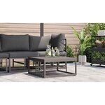 vidaXL Mobilier de jardin Noir Aluminium