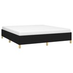 vidaXL Cadre de lit sans matelas noir 160x200 cm tissu