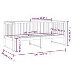 vidaXL Lit de jour sans matelas blanc 75x190 cm bois de pin massif