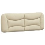 vidaXL Cadre de lit sans matelas Hvar crème 140x200 cm tissu