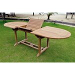 Table ovale en teck BRUT10-12 personnes